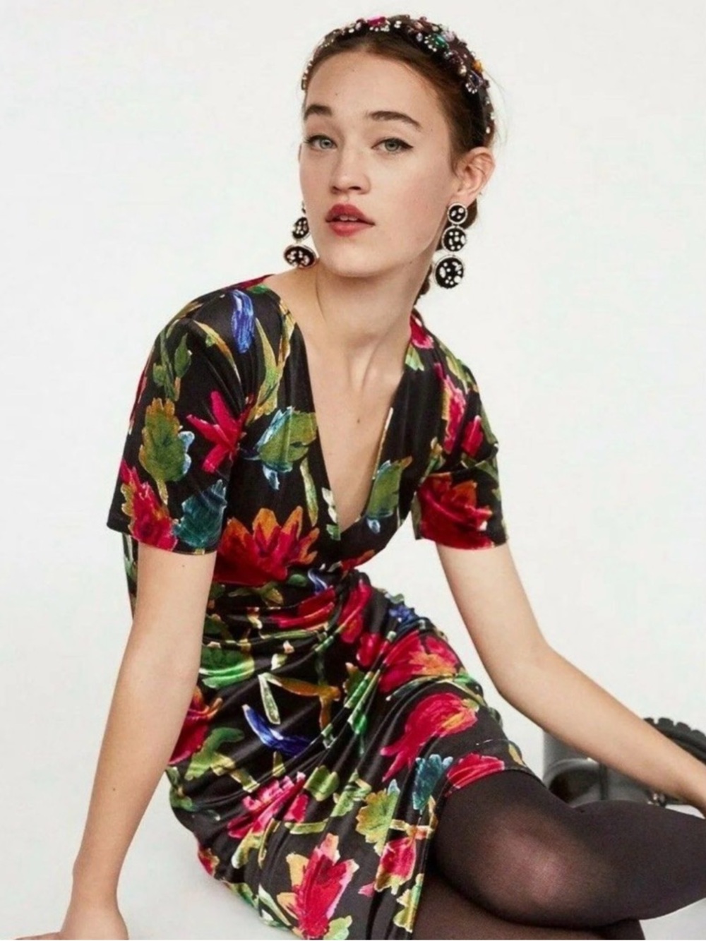 ZARA Floral Print Women's Dress